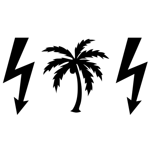 ⚡🌴⚡ Emoji Domain black and white Symbola rendering